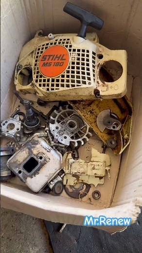 The crankshaft of the Stihl MS 180 chainsaw is broken. Have you ever seen this before?