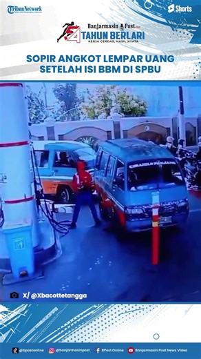 Dinilai Tak Sopan! Sopir Angkot Terekam Lempar Uang ke Petugas SPBU Usai Isi BBM