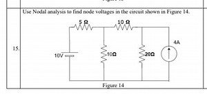 Use Nodal analysis to find node voltages in the circuit shown i... | Filo