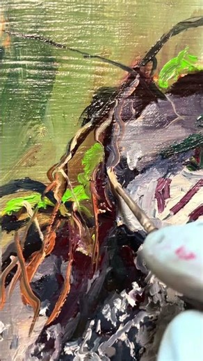 Finishing touches on my latest alla prima oil painting #oilpainting #allaprima #painter #painting