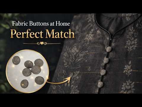 How to Make Fabric Buttons at Home | Perfect Match Tutorial By Alhayat Collection