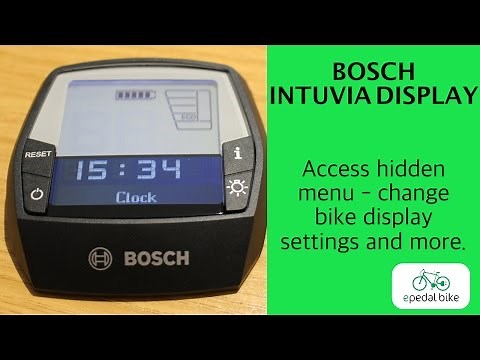 Access and change settings menu - Intuvia Bosch display.