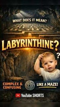What is the meaning of ‘labyrinthine’? #labyrinthine #english #shortsfeed