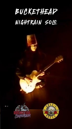 The eccentric guitar virtuoso, Buckethead Nightrain solo with Guns N Roses #classicrock #gunsnroses