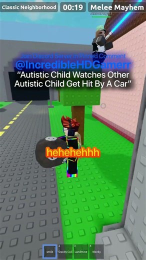 “Autistic Child Watches Other Autistic Child Get Hit By A Car”