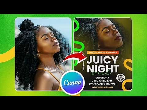 I Will Teach You How to Make a STUNNING Party Flyer in Canva!