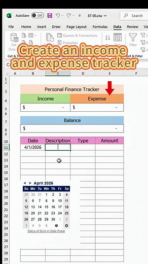 Create Your Own Income & Expense Tracker! 💰😎#excel#exceltips#tutorials#spreadsheet#corporate