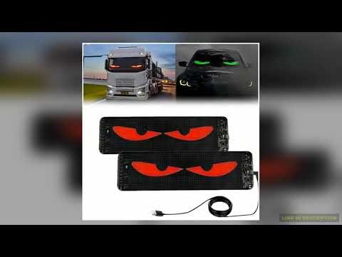 2PCS Dynamic Devils Eye Light Windshield LED Glowing Decoration Sticker LED Panel Screen Eye Light