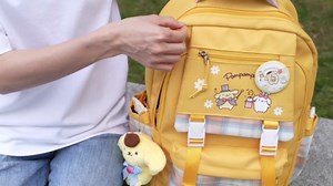 Juju Yellow Kawaii Backpack - Cute Kawaii Stuff Mochila Kawaii - Yellow Backpack - Cute Backpacks For Girls - Cute Backpack Kawaii Backpacks For School Girls - Cute Backpack For School