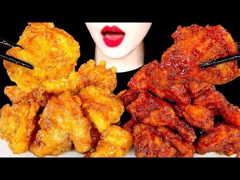 ASMR KYOCHON RED & HONEY FRIED CHICKEN 교촌치킨 레드 & 허니순살 먹방 MUKBANG EATING SOUNDS 咀嚼音 | ZOEY ASMR