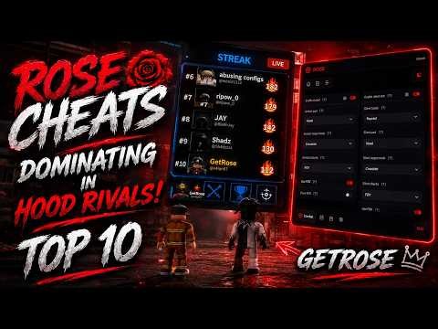 ROSE CHEATS GAVE ME TOP 10 IN ROBLOX HOOD RIVALS FOR ONLY 5$