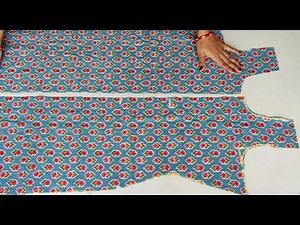 Front Slit Designer Kurti cutting and stitching Step by Step