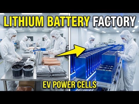 How Lithium Batteries Are Made - Modern EV Battery Factory