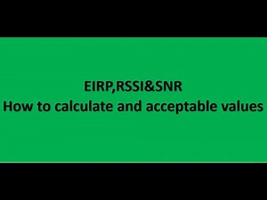 EIRP, RSSI and Noise