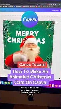 Canva Tutorial - How To Make An Animated Christmas Card On Canva #canvatips #canvatutorial