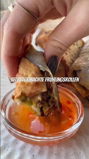 Selbstgemachte Frühlingsrollen aus dem Airfryer oder Ofen (so einfach & lecker!) #airfryer #rezept