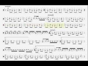 Yellowcard - Ocean Avenue drum tab, score, sheet music