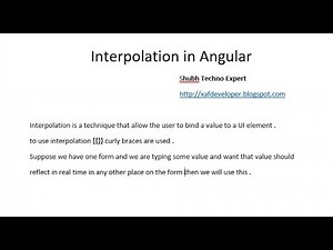 Interpolation in Angular Part 4