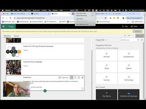 Uploading photos and embedding videos in your Microsoft Sway
