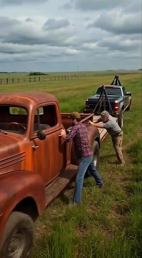 Pulling an Old Truck Back to Life 😳🚚 | Satisfying Tow Rescue #shorts