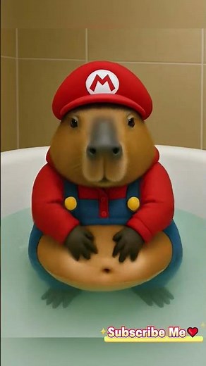 Super Mario Capybara's Bath Time! 🍄