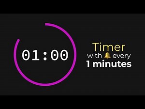 Timer with Bell Every 1 Minute 🔔 1 hour