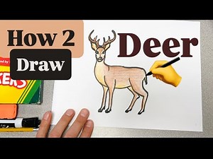 How to draw a Deer EASY - Buck step by step for kids #draw #art