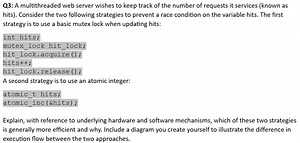 QuestionA multithreaded web server wishes to keep track of the... | Filo