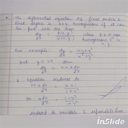 Homogeneous differential equation @differentialequations6483