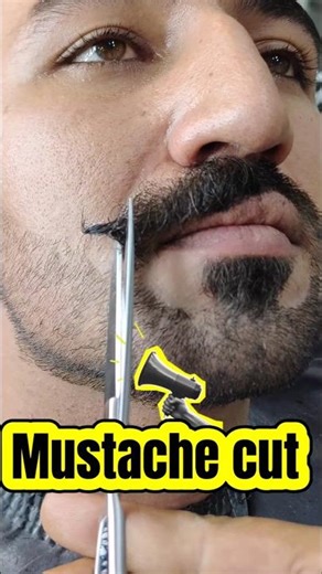 mustache cutting at home #barber