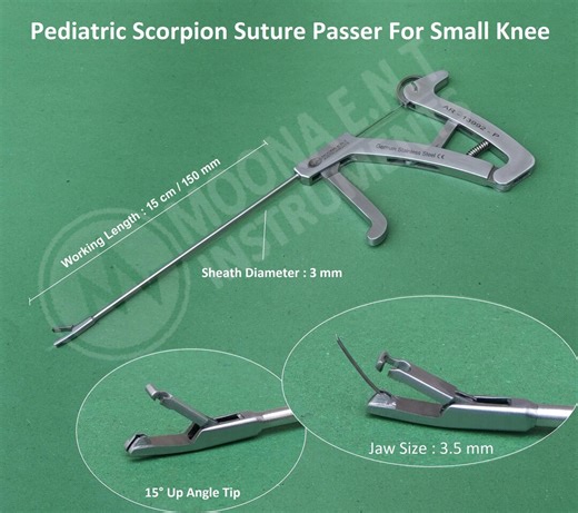 Arthroscopy Scorpion Suture Passer for Small Knee, Tip Angle 15 Degree up Orthopedics Instruments - Etsy