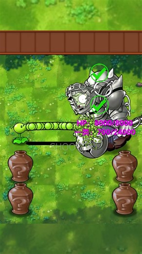 PvZ 1 Fusion 3.1.1 - 5 Pea Plant Team With Rapid Fire Vs 5 Zombie Vases - P30 #shorts #pvz