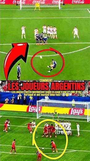 The Argentine players copied Portugal's 1000 IQ free kick tactic and scored twice! 🤯😳