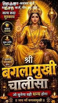 जो श्रद्धा से सुने वही धन्य होगा | श्री बगलामुखी चालीसा | जय माँ बगलामुखी | Baglamukhi Chalisa