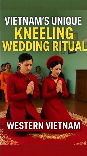 Vietnam’s Unique Kneeling Wedding Ritual 🇻🇳 | Western Vietnam’s Most Respectful Tradition #shorts
