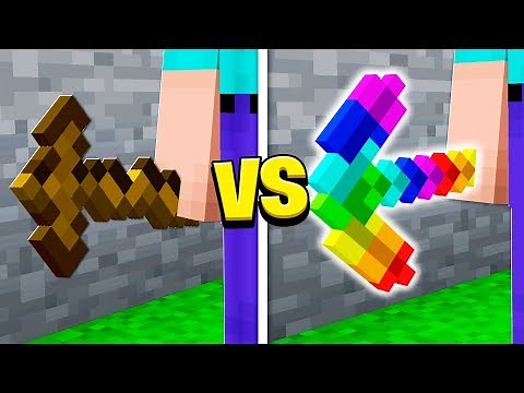 $100,000 RAINBOW PICKAXE vs $1 DIRT PICKAXE!