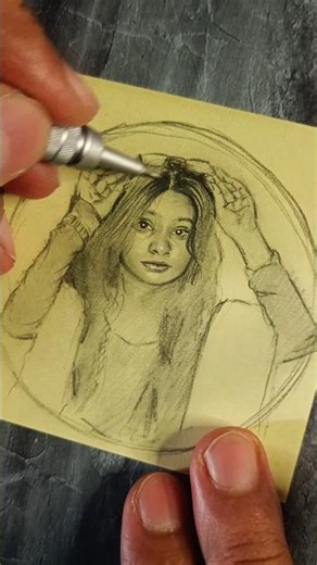 Drawing on Sticky notes 🦋 #drawing #art #sketch