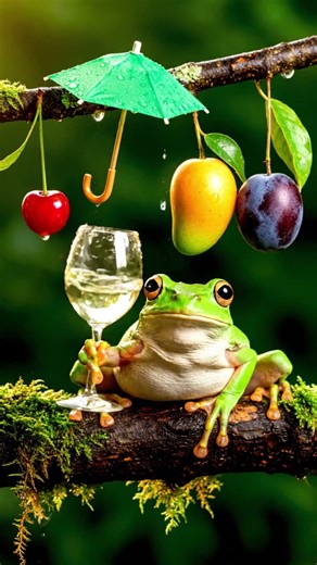 Relaxing Frog ASMR – Cozy Rainforest Vibes 🐸🍷