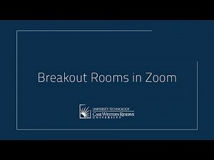 Breakout Rooms in Zoom