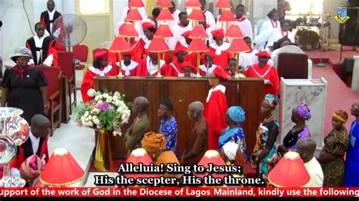 Alleluia! Sing to Jesus" was written by William C. Dix in 1866 and originally titled "Redemption by the Precious Blood". Written as a eucharistic hymn for Ascension Sunday. It is inspired by the Book of Revelation and is often associated with the hymn tune HYFRYDOL, although a tune called "Alleluia" was also written specifically for it by Samuel Sebastian Wesley in 1868. The hymn praises Christ's victory and redemptive sacrifice while also acknowledging his ascension and ongoing presence with be