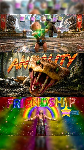 All Shang Tsung Mk9 Babality vs Mk11 Friendship vs Mk1 Khaos Reigns Animality #mortalkombat1havik