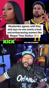 Akademiks reacts to Klay Thompson saying he broke up with Megan Thee Stallion because she was loud and embarrassing #klaythompson #meganthesestallion #meg #fyp #akademiks