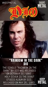 The single “Rainbow in the Dark” by Dio was released on October 21, 1983. The song is part of the band’s debut album, Holy Diver, and became one of their most iconic tracks. Holy Diver is the debut studio album by Dio, released on May 25, 1983. #Dio #RonnieJamesDio #HolyDiver #RainbowintheDark | Keep Metal