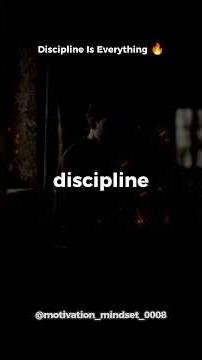 Discipline is everything 🔥.