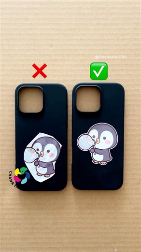 Sticker Deco ✂️ Bubble Penguin 🐧🫧 Messy vs. Perfect #chanafavors #PerfectCut #diy