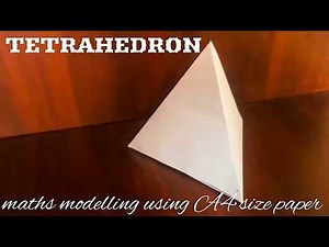 Triangular Pyramid (tetrahedron) | maths model using A4 size paper