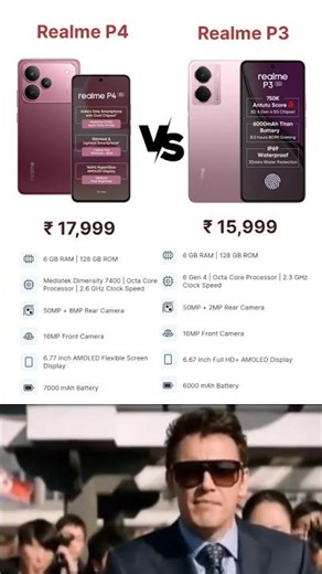 Realme P4 Vs Realme P3 | Comparison #sbtech #smartphone #shortvideos #realme