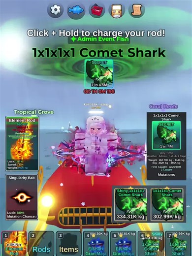 Cursed Perfection in Roblox: Comet Shark Adventure