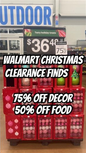 Walmart Christmas Clearance Haul 🎄 | 75% Off Decor & 50% Off Christmas Food Deals #walmartclearance