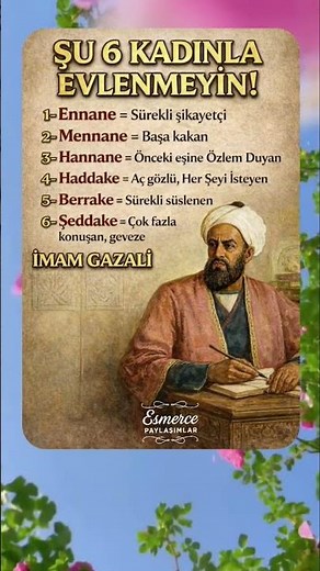 İmam Gazali’den Evlilikte Kaçınılması Gereken 6 Kadın Tipi